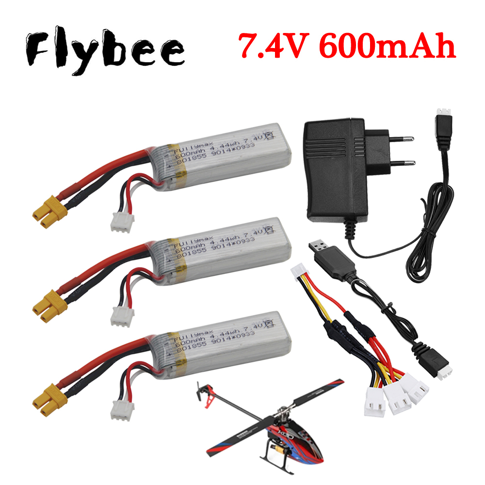 Drone Battery Charger - Set pengisi daya 7.4V 600mAh baterai
