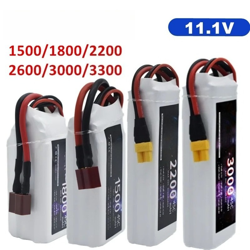 Drone Battery Connector - Baterai LiPo 3S 1500mah 1800mAh 2200mah