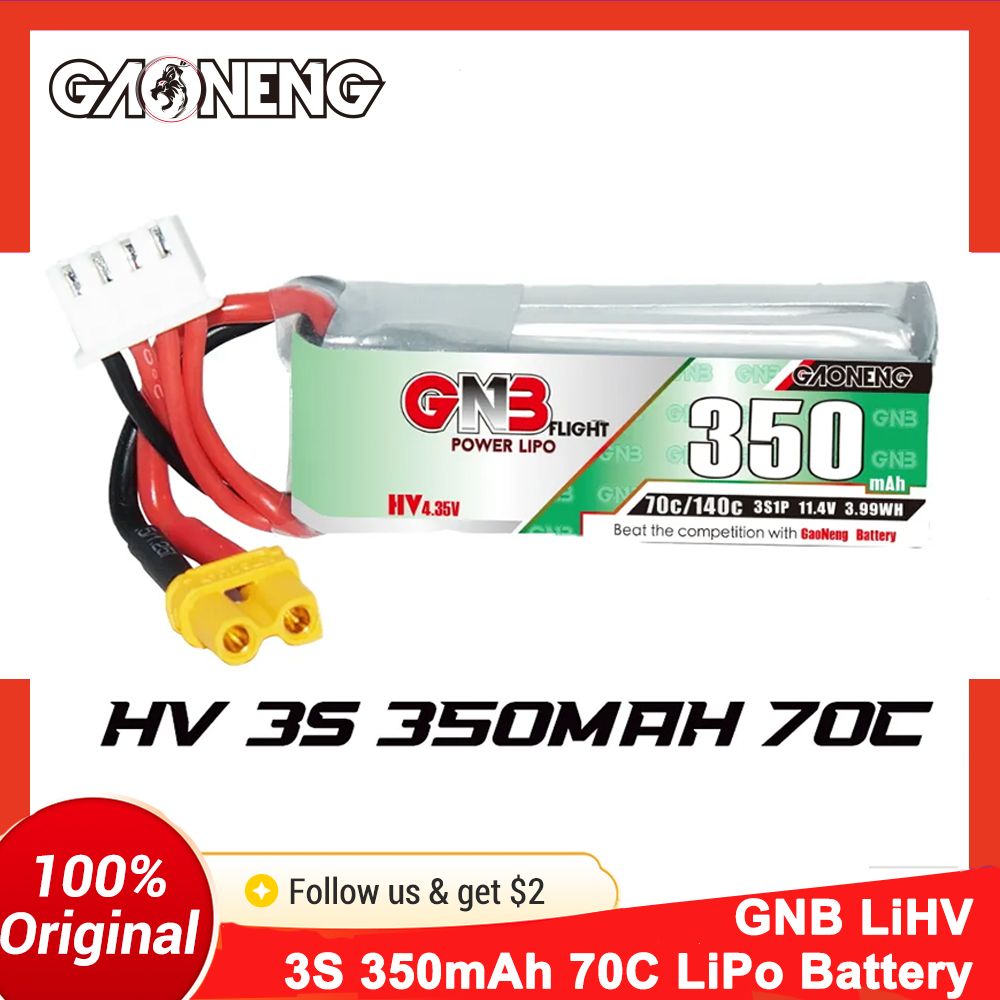 Drone Battery Li-Ion - Baterai LiPo Gaoneng GNB 350mAh 3S