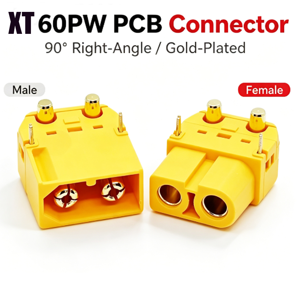 Drone Battery Connector - Konektor PCB Mount Amass XT60PW 90