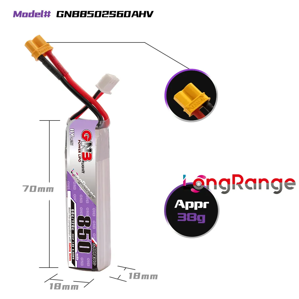 Baterai LiPo GAONENG GNB 850mA - Drone Battery Li-Ion ulasan dan harga
