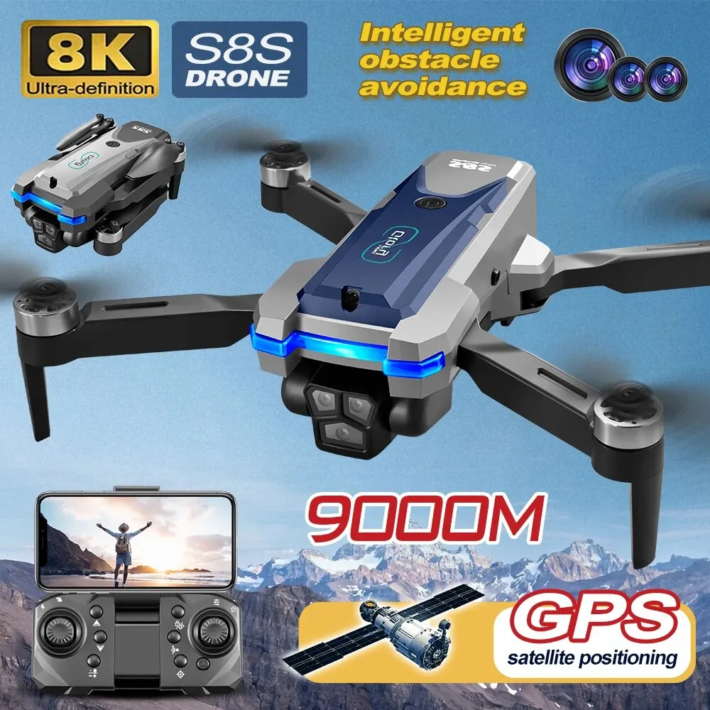S8S Drone lipat 5G Wifi 8K HD, - Drone Battery Case ulasan dan harga